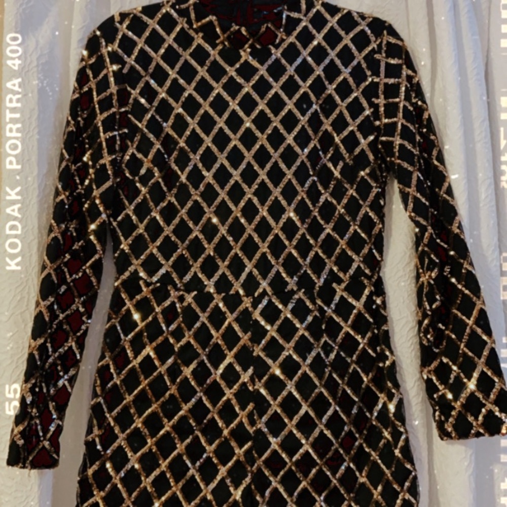 Black and Gold Romper